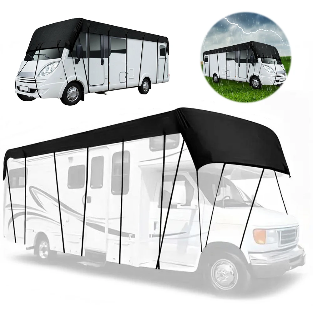 

8.5x3m Caravan Roof Cover 210D Oxford Cloth RV Sun Protection Car Cover Foldable Motorhome Roof Cover for RV Travel Car Supplies
