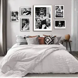 Famous Person Photography  Movie Star Canvas Painting Black White Wall Art Picture For Living Room Modern Decorative Prins