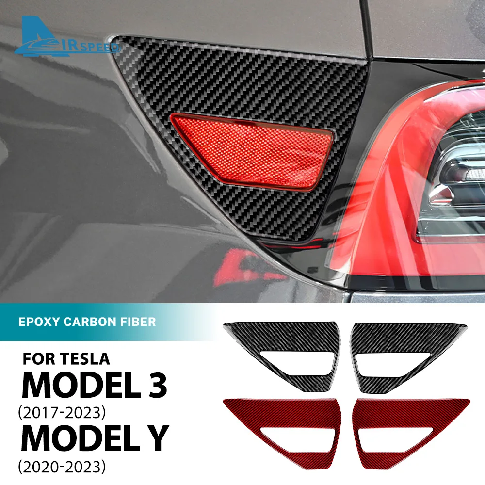 

Real Soft Carbon Fiber For Tesla Model 3 2017-2023 Model Y 2020-2023 Charging Port Panel Trim Sticker Cover Car Accessories