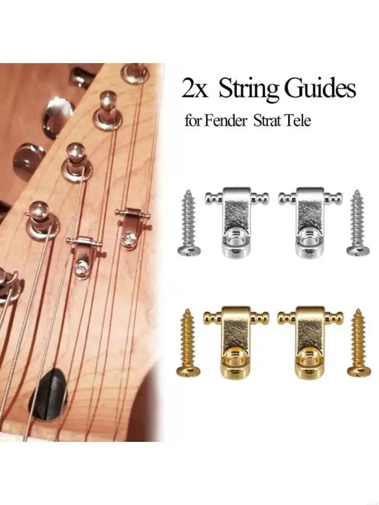 

2pcs Roller Guitar String Tree Guides Retainers with Screws Standard Roller String Guides Electric Guitar Accessories