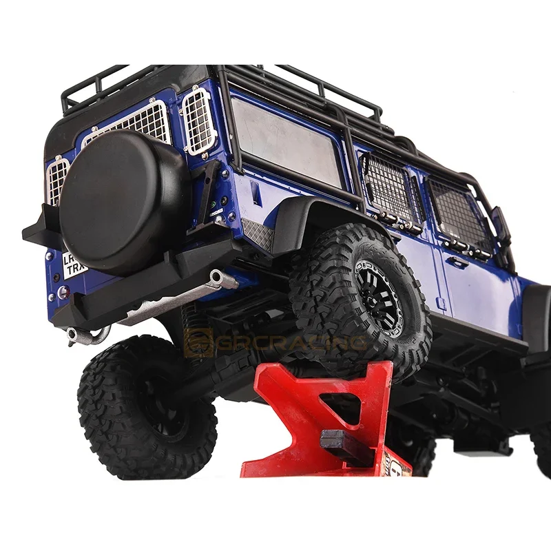 Czarny plastikowy tylny podwójny wydech druk 3D do części zamiennych 1/18 RC Crawler TRX4-M Defender