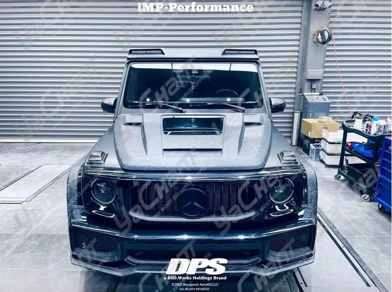 Portion Carbon Fiber iMP Performance Style Bodykit Fit For MB W463A G Class Body Kit Bumper Grill Fender Flare Roof Spoiler Wing