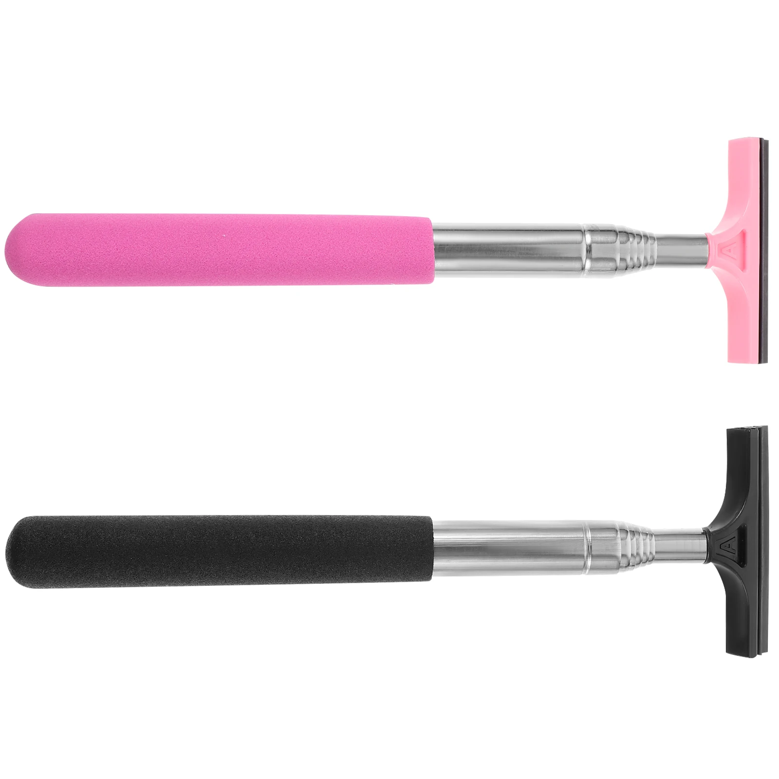 2 шт., скребок для бокового зеркала автомобиля, щетка для чистки стеклоочистителя, длинная ручка, выдвижной очиститель зеркала заднего вида, розовое стекло, вода