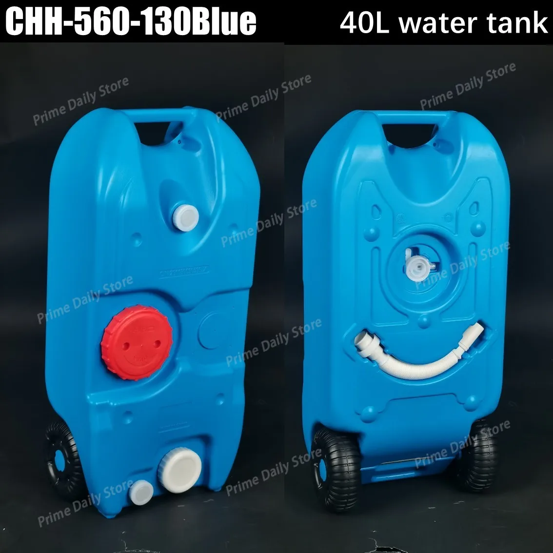 25L/40L Wheeled Portable Plastic Water Tank, RV Camping Boat Outdoor Fresh & Waste Water Transfer Container