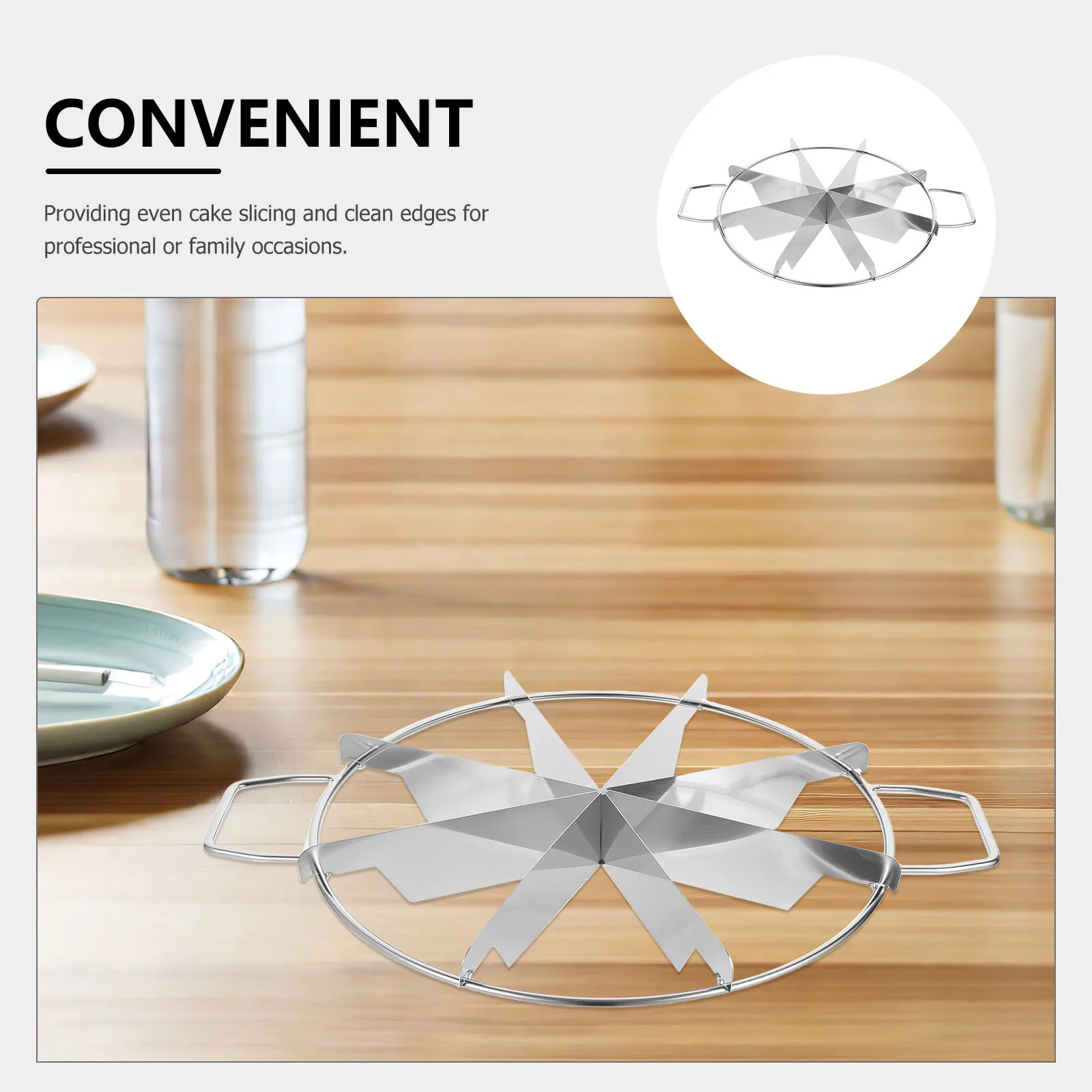 Multi-Slice Cutter Stainless Steel Slicing Tool For Even Cake Portions Baking Divider Pastry Server Set Party Cake Server