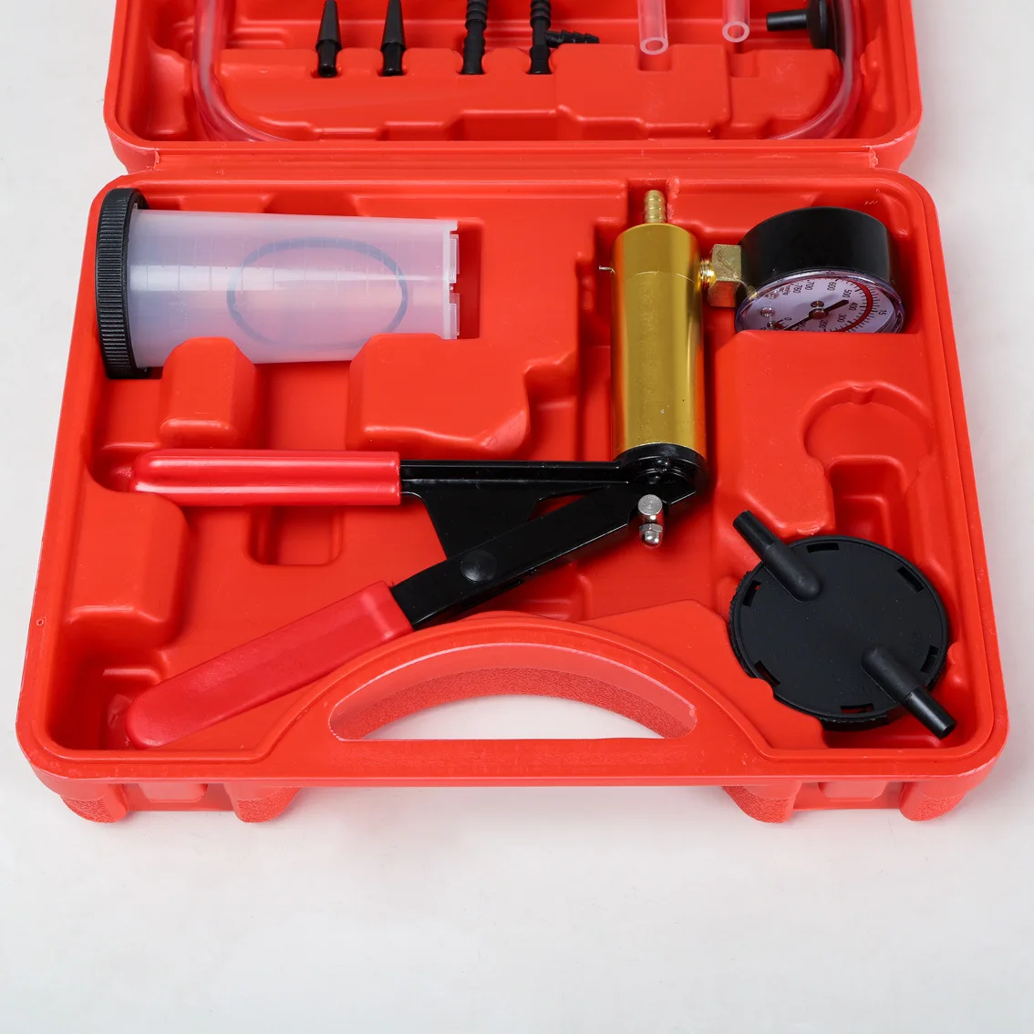 新しいポータブル耐久性のあるアルミニウム真空計車のメンテナンス車のオイル抽出とブレーキ液交換ツール