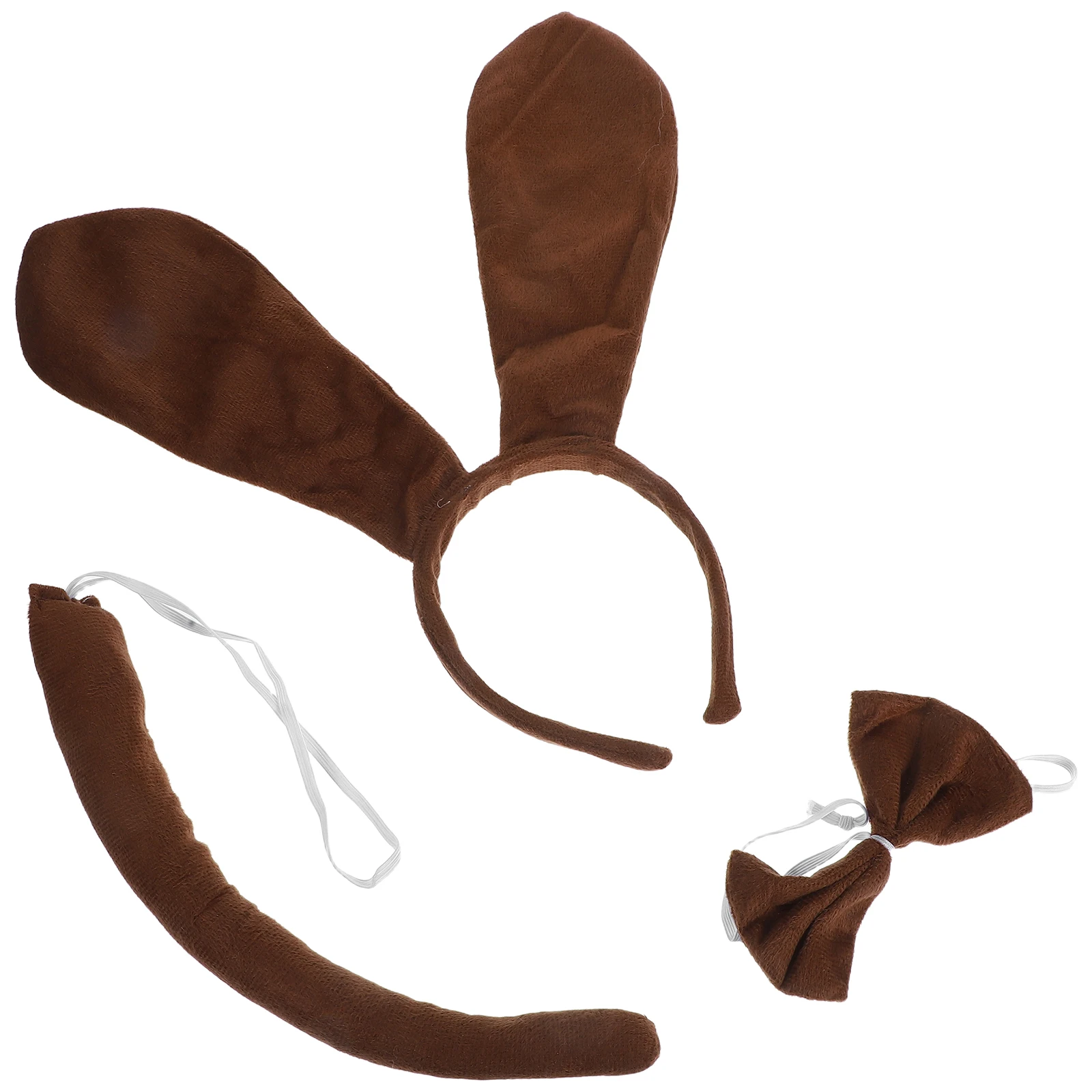 

Детский костюм для собаки, повязка на голову, комплект с хвостом, мягкий удобный материал для праздничных вечеринок, ролевые игры, щенские уши, хвост, платье