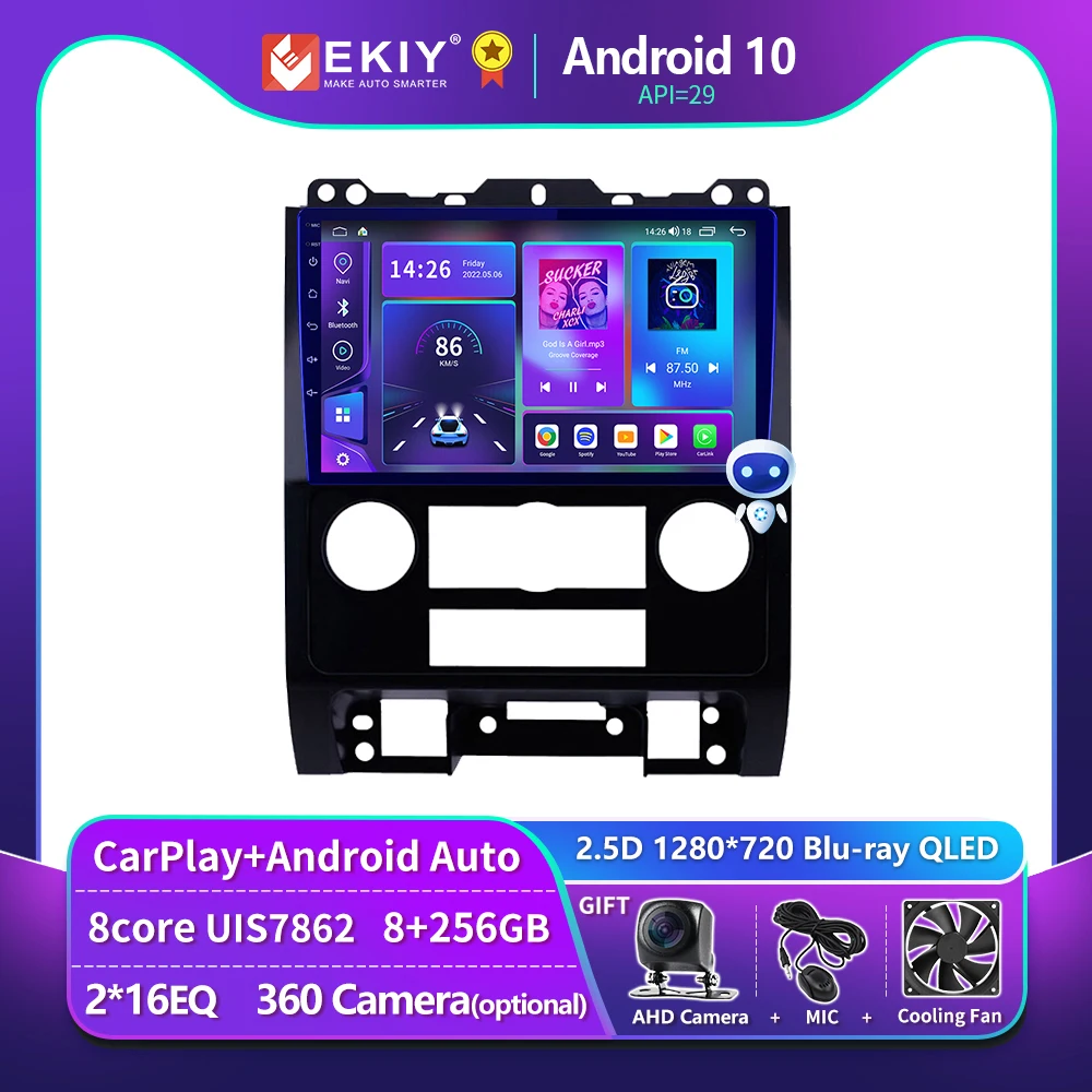 EKIY T900 For Ford Escape 2007-2012 Car Radio Android10 Head Unit Stereo GPS Navigation Multimedia Player Carplay Autoradio 2Din