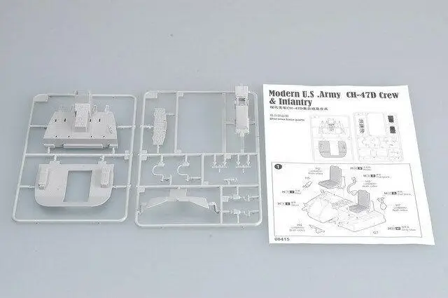 Trumpeter 1/35 00415 U.S. Army CH-47D Crew & Infantry Rare