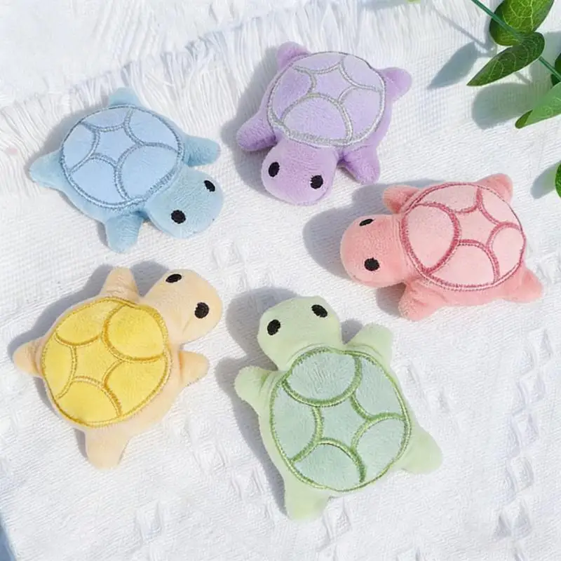 Mini Cute Turtle Dog Plush Toy Squeaking Dog Teething Sound Toy Soft And Safe Good For Dental Health For Puppies