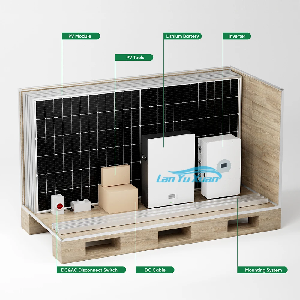 Residential Complete Hybrid Off Grid Solar Power System 5000W 5Kw 10Kw 20Kw Solar Panel Energy System Cost For Home In Europe