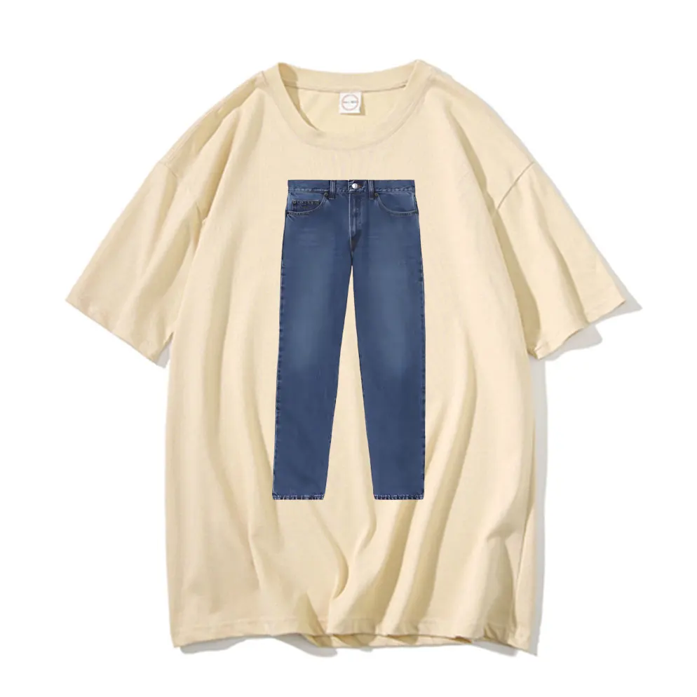 Funny Jeans Joke Meme Tshirt Men Women Fashion Brand Cotton T-shirt Novelty Short Sleeve Summer Men's Casual Oversized T Shirts