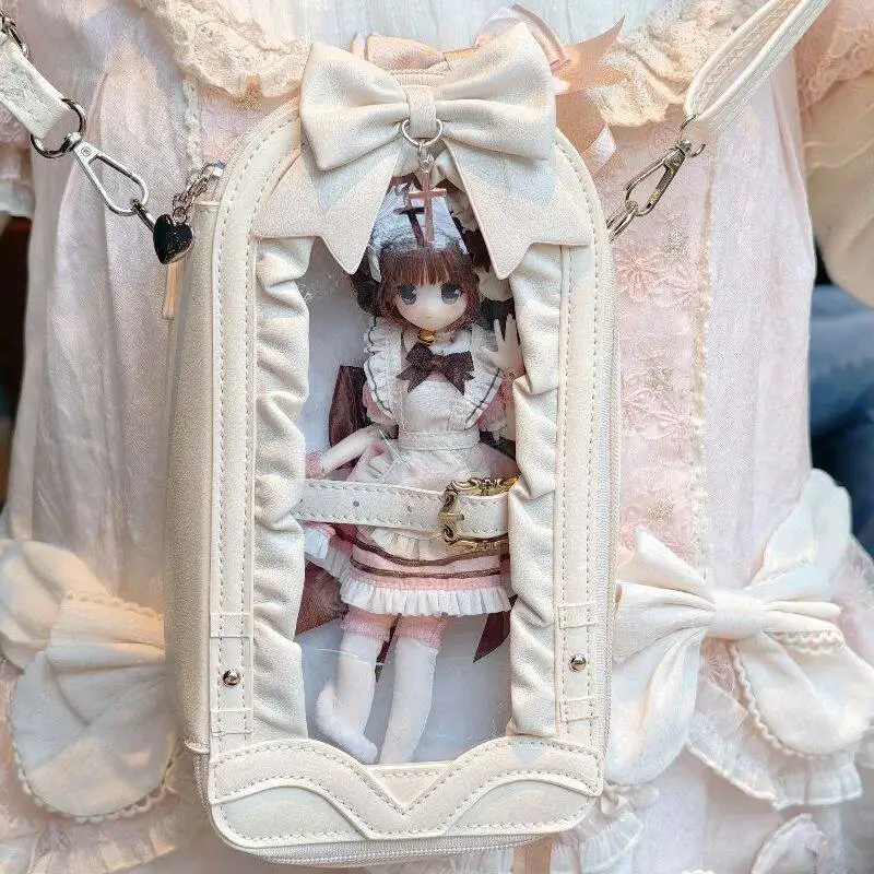 For Ob11 Ob24 Blythe Bjd Doll Mjd Action Figure 1/6&1/12 Bjd Vertical Doll Carry Bag Mini Shoulder Crossbody Outdoor Bag Gift - view 6