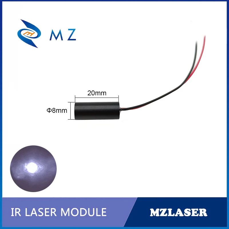 Infrared Dot Laser Diode Module Hot Selling Compact Mini D8mm 830m 5mw 3V Glass Lens Industrial Grade IR Laser