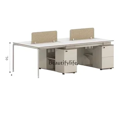 54Desk staff minimalist open double simple modern office desk and chair combinationSSS