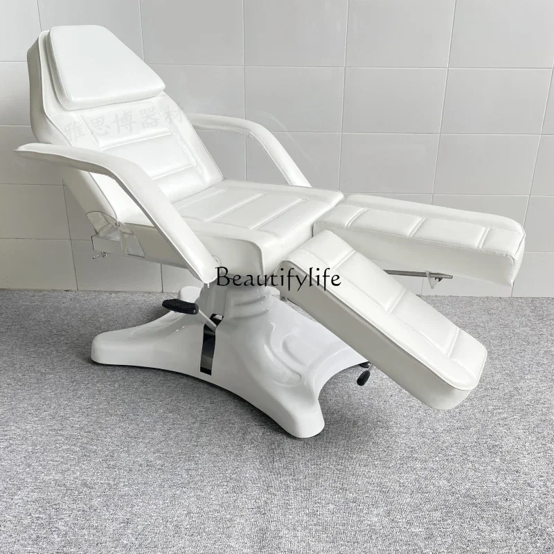 Multifunctional Height Adjustable Rotating Facial Bed Beauty Chair Eyebrow Tattoo Foot Washing Bed Chair