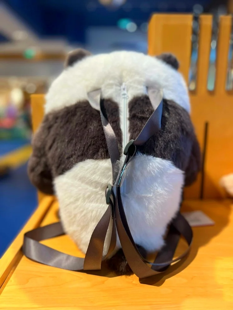 Beijing Film Park Kung Fu Po  Fur Teddy Shoulder Bag Backpack Puppet Toy Souvenir Gift