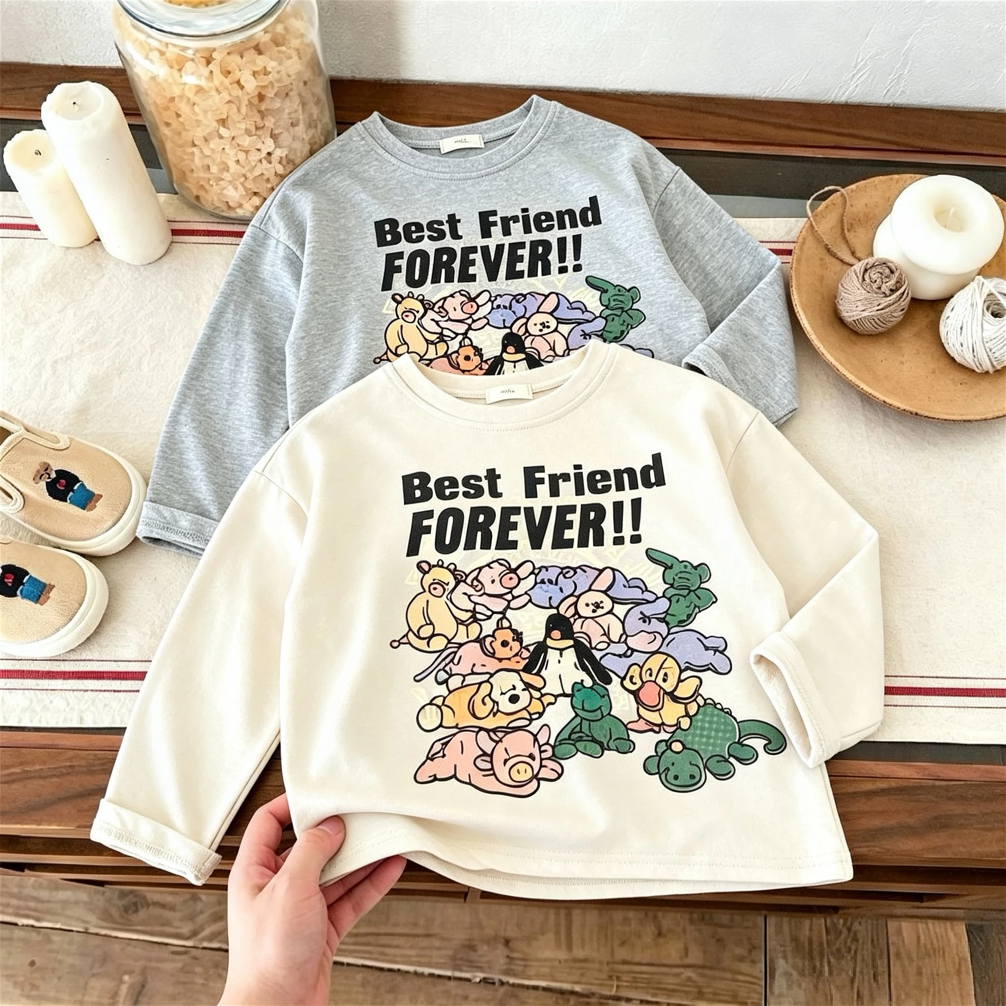 Trendy Cartoon Pattern Kids Long-sleeve Tees Tops Fashion Versatile Children's Bottoming Shirt Autumn Clothing Casual Blouse