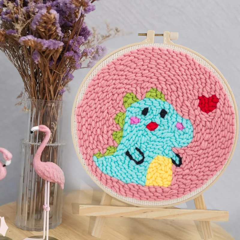 Punch Needle Stickerei-Set für Erwachsene, Landschaft, DIY, Basteln, Garne, Stickerei-Set für Anfänger, Kreuzstich, Zuhause, Malerei, Dekor – Detail 2