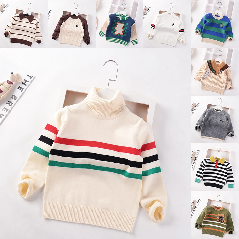 

Boys autumn sweater Childrens Cashmere sweater Girls Warm Winter pullover 1-9 years Kids Clothes Knitted Sweater Great promotion