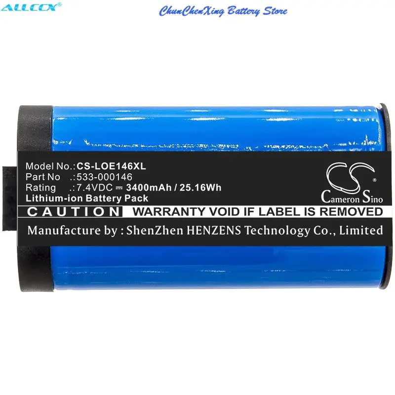 Cameron Sino 2600mAh/3400mAh bateria do Logitech 084-000845, 984-001362, Megaboom 3, S-00171, Ultimate Ears Megaboom 3