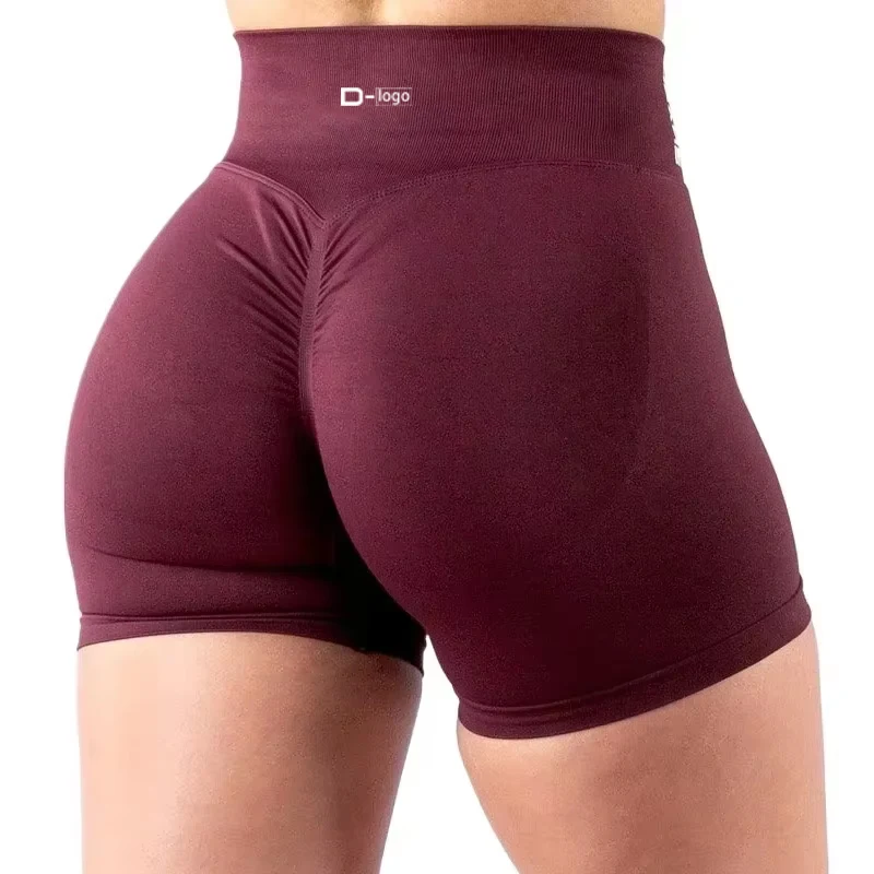 DF مع شعار Scrunch بوم السراويل تجريب النساء سلس اليوغا السائق السراويل اللياقة البدنية السائق تجريب اليوغا بيلاتيس الجري طماق