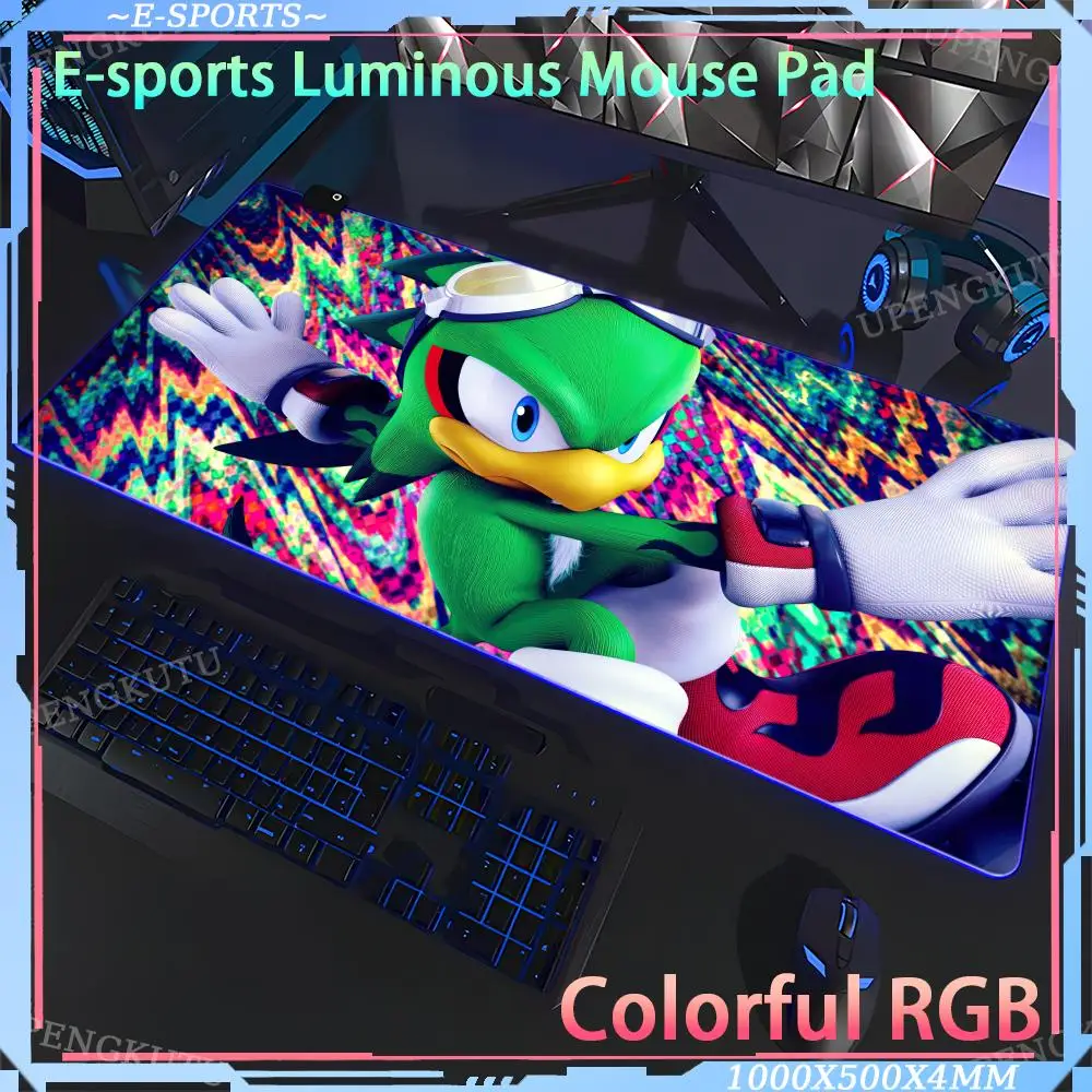 Mouse Pad RGB Computer desk accessories game RGB gaming mouse pad S_sonic Keyboard accessories Rubber non-slip pad