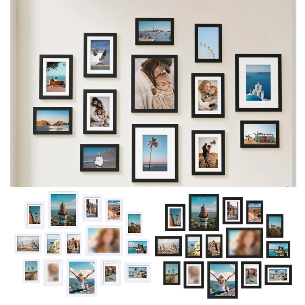 15 Pack Picture Frames Set With Multiple Sizes For Wall Collage Home Gallery Decor Wall Display Tabletop Ornaments
