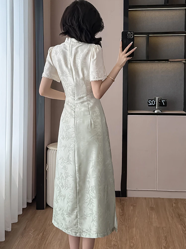 Women Korean Vintage Luxury Evening Dress Gown Summer White Jacquard Tassel Dress 2025 New Pleated Bodycon Casual Holiday Dress