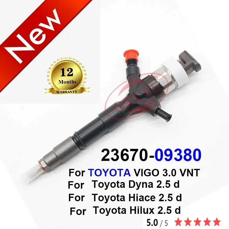 Inyector Nuevo 2367009380, Inyector Diesel 23670-09380, Boquilla de Inyector 23670 09380 para TOYOTA VIGO, VNT, Dyna, Hiace 2.5 D /3.0d, Hilux 1KD 2KD