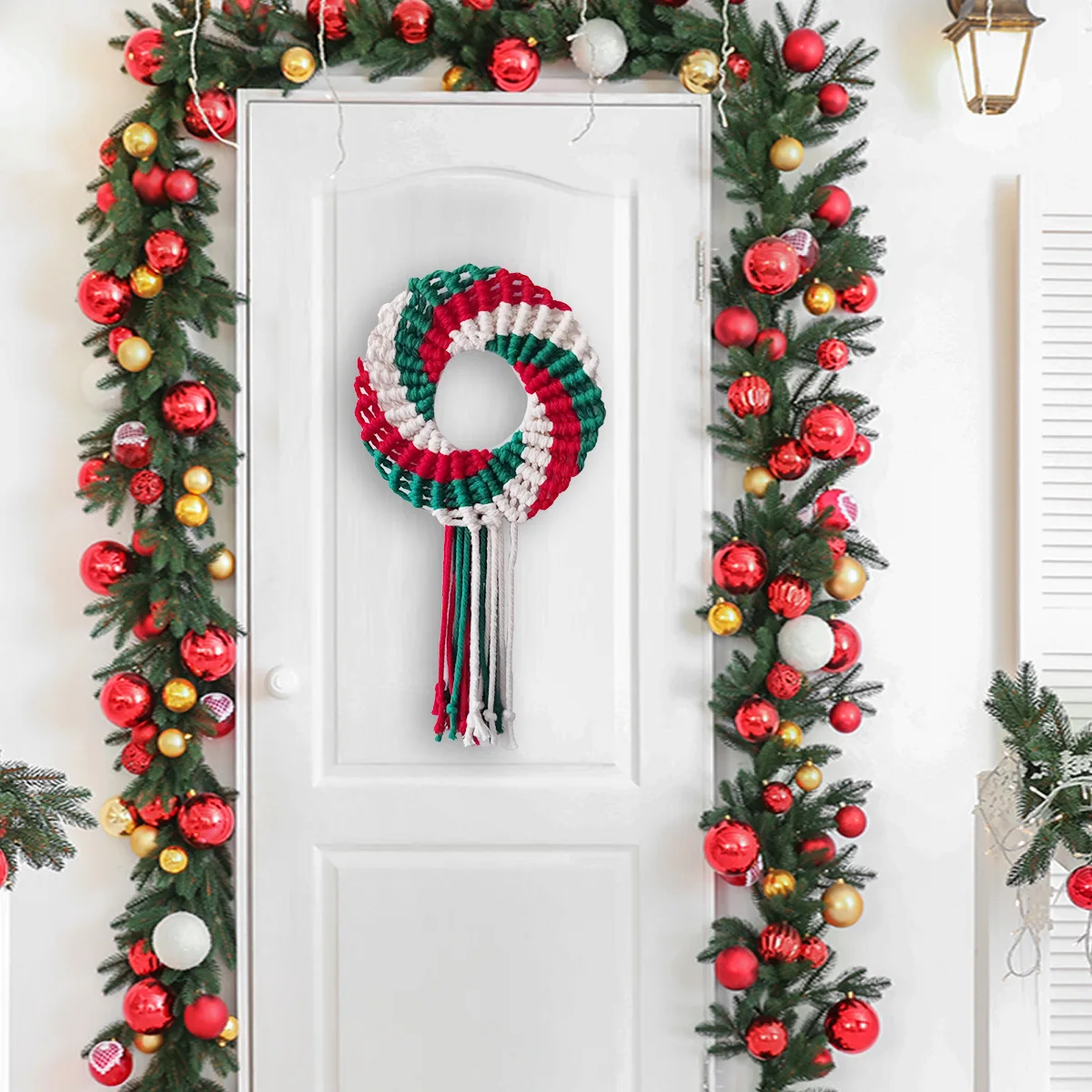 

Weaving Christmas Wreath Decoration, Hanging Wall Hanging, Simple Household Accessories, Children's Room