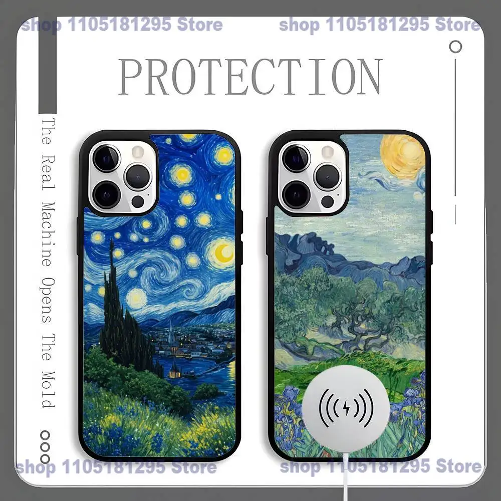 

Van Goghs Art Phone Case For iPhone 17,16,15,14,13,12,11,Pro,Max,Plus,Mini,SE4,E Magnetic Magsafe Wireless Charging