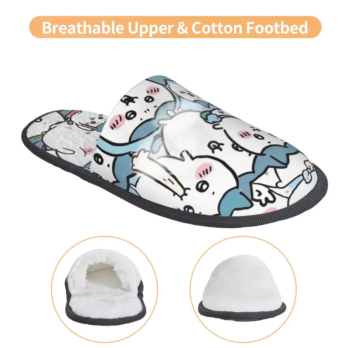 맞춤 만화 우우사기 코믹 게스트 슬리퍼 (스파 여성용, 따뜻한 실내 슬리퍼)