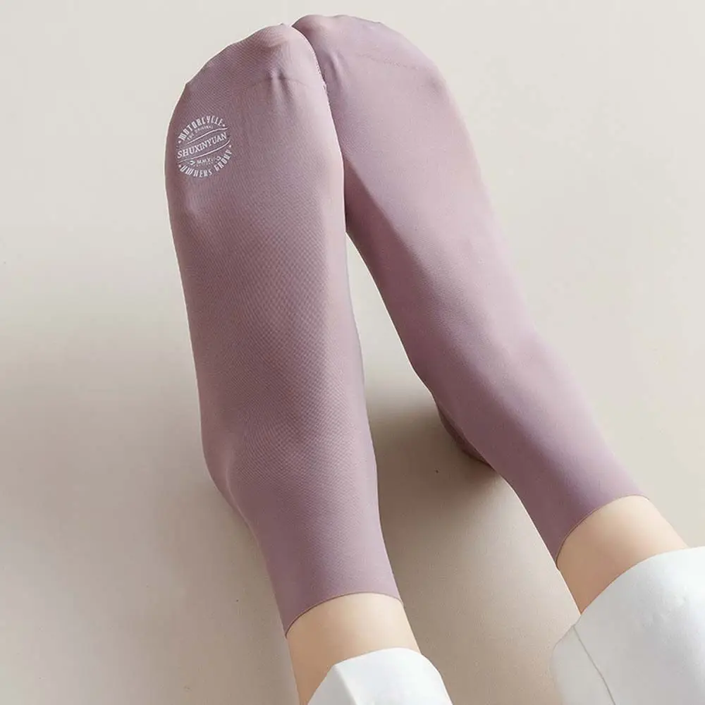 Thin Trendy Korean Seamless Solid Color Summer Women's Socks Hosiery Pile Socks Middle Tube Socks