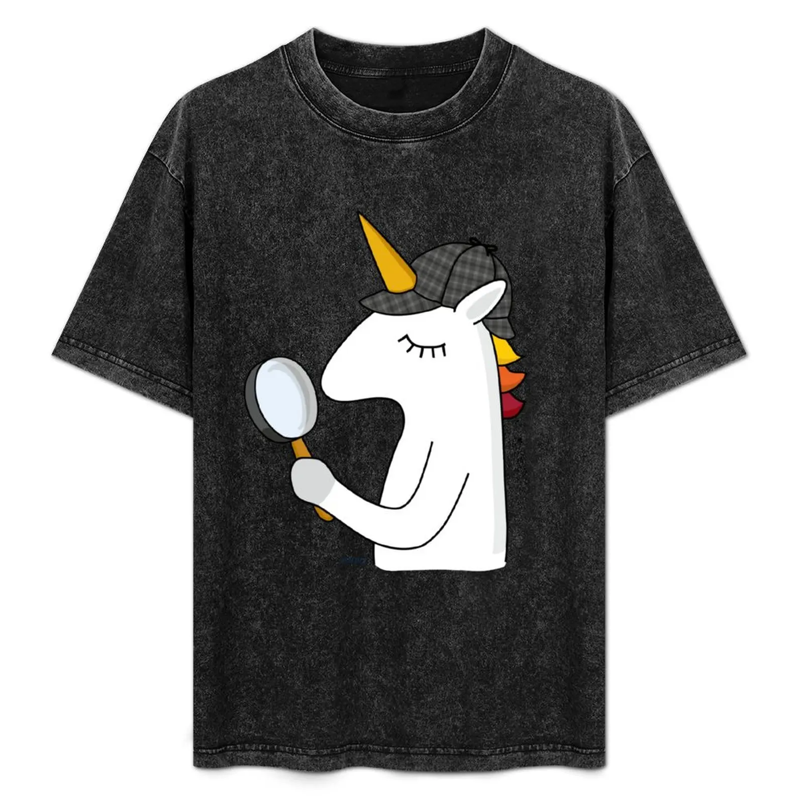 

detective unicorn T-Shirt customs design your own tshirts personalised summer top fashion shirts t shirt men 100℅ cotton