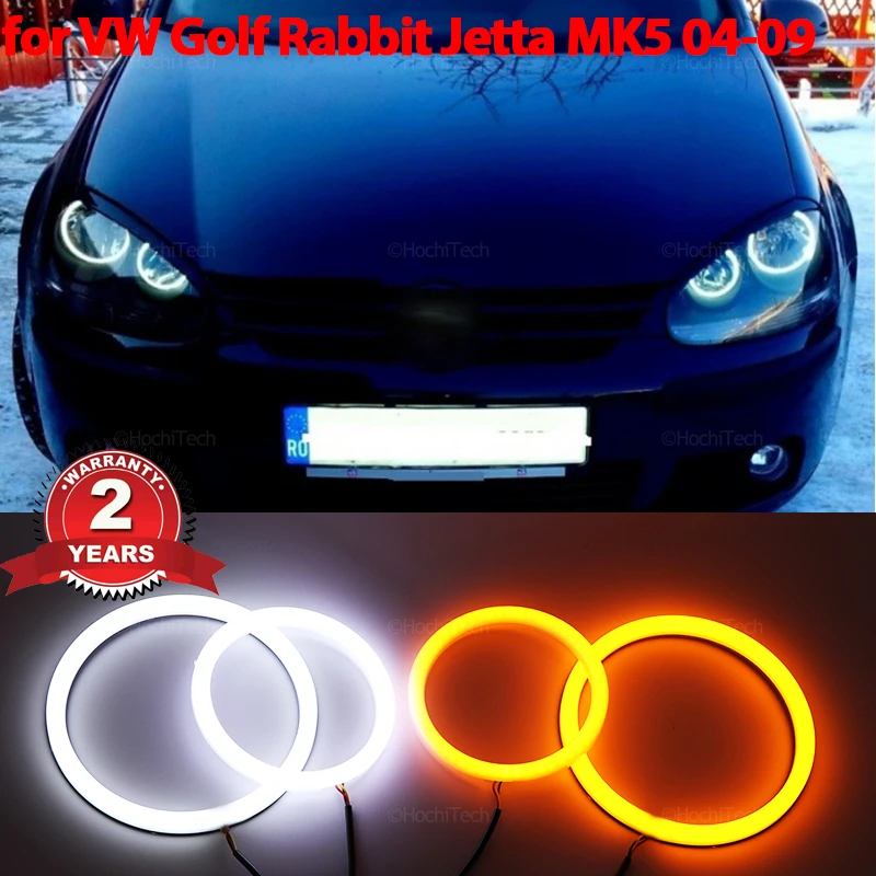 

Cotton LED Angel Eyes Kit Halo Ring Headlight Lamps For Volkswagen VW golf 5 Rabbit Jetta R32 V mk5 2004-2009 Ultra Bright Refit