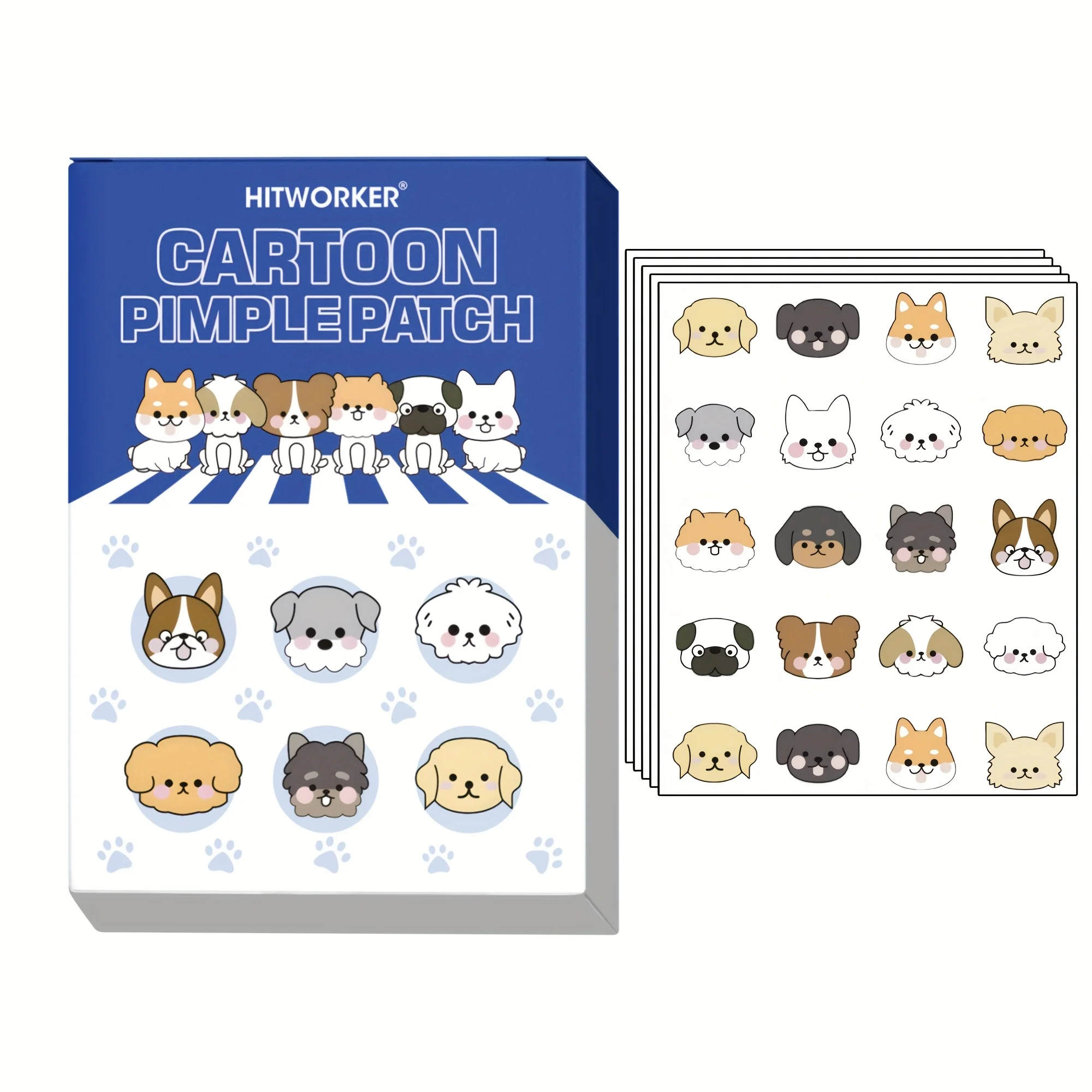 

100 pieces of cute dog invisible acne patches Invisible acne patches Invisible acne care Facial skin care Beauty tools