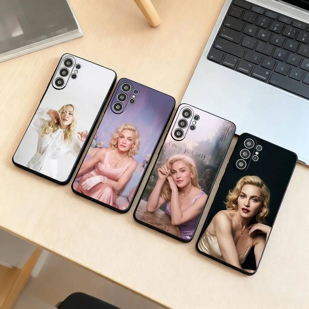 Madonna-A S-singer Phone Case For Samsung S25,S24,S21,S22,S23,S30,Ultra,S20,Plus,Fe,Lite,Note,10,Black Cover