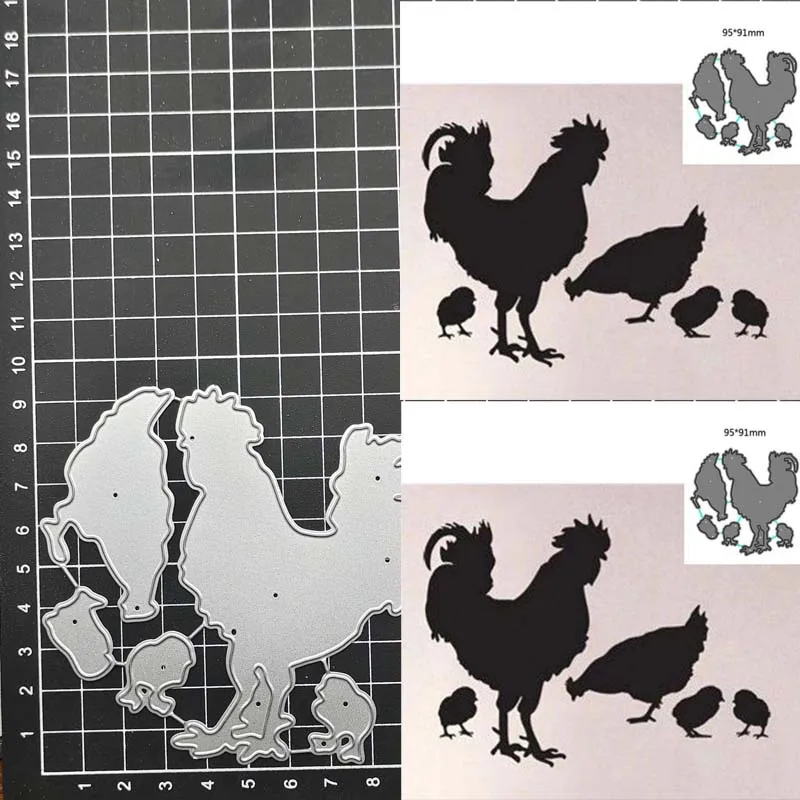 

metal cutting dies cut die mold Chicken Animal decoration Scrapbook paper craft knife mould blade punch stencils dies