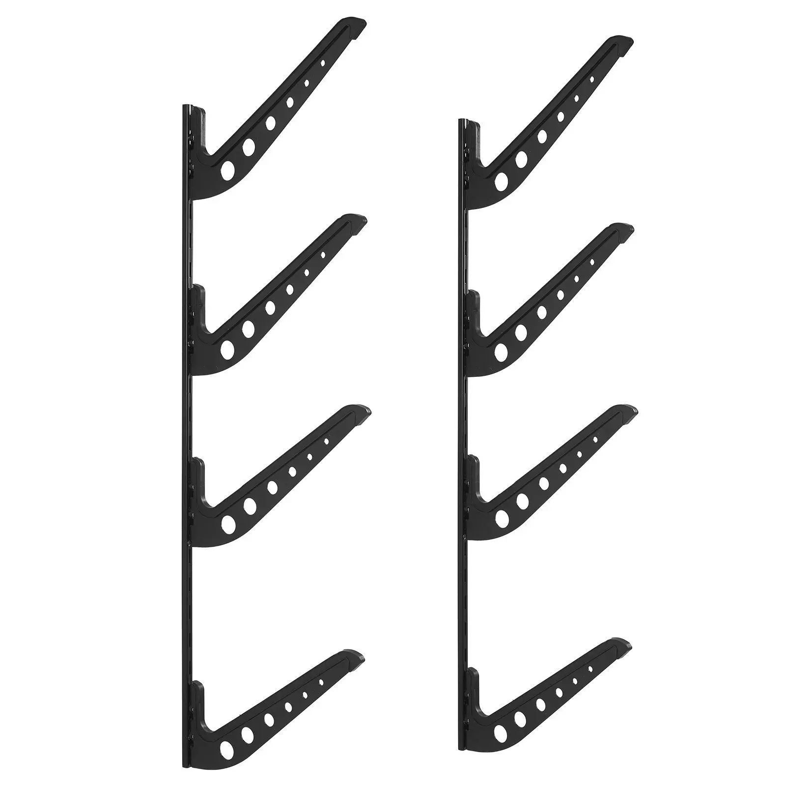 

Surfboard Wall Mount, 4 Tiers Horizontal Surfboard Rack for Storage and Display, Adjustable Height Metal Board Stand Organizer,