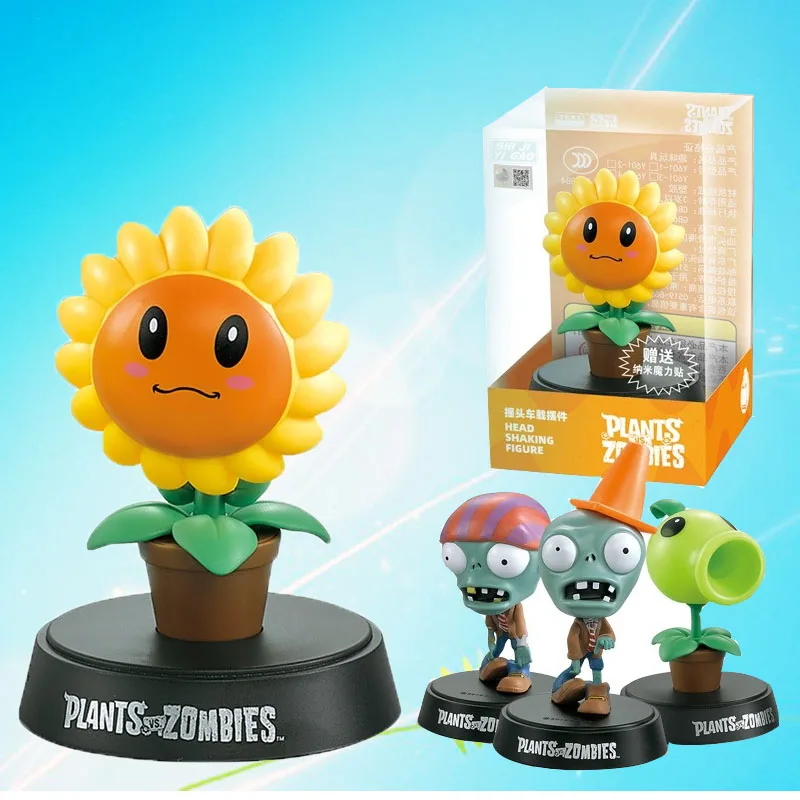 Plants vs Zombies Game PeripheralsToy Bobblehead Pea Sunflower