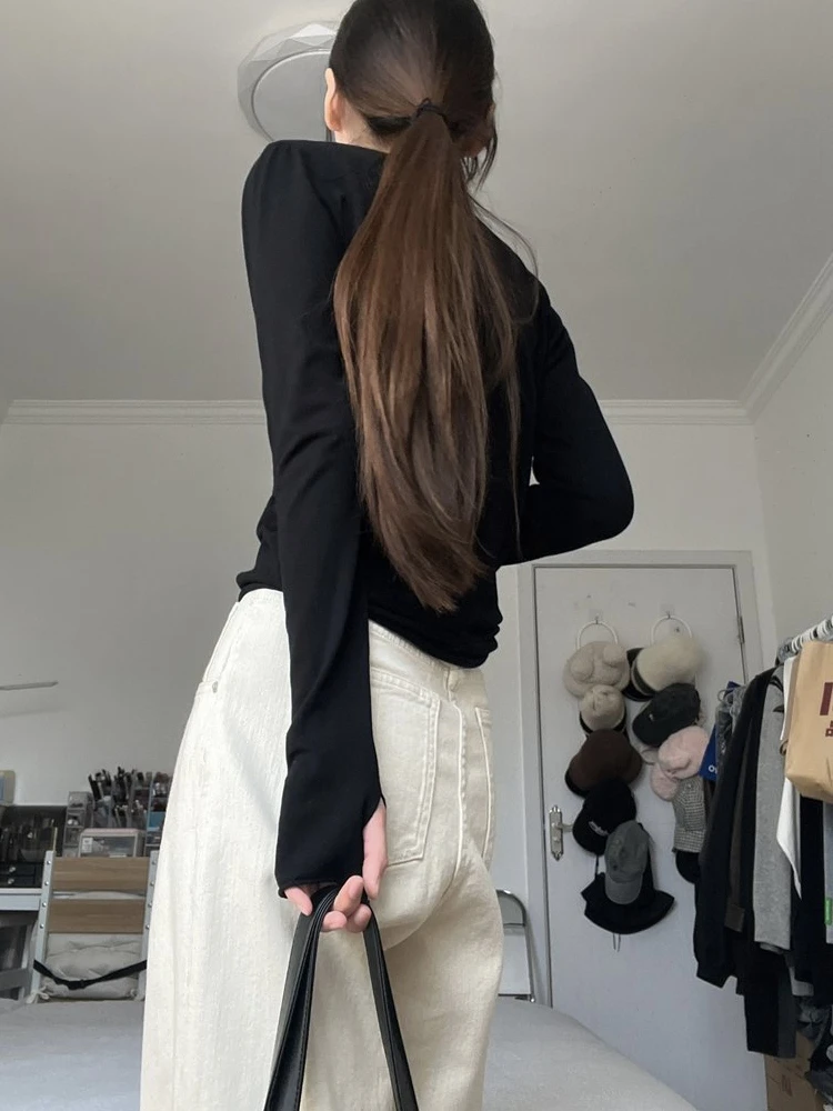 High Waist Wide Leg Jeans Women's Loose Fit Long Pants Floor Length Trousers Casual High Waist Pleated Loose Women Jeans