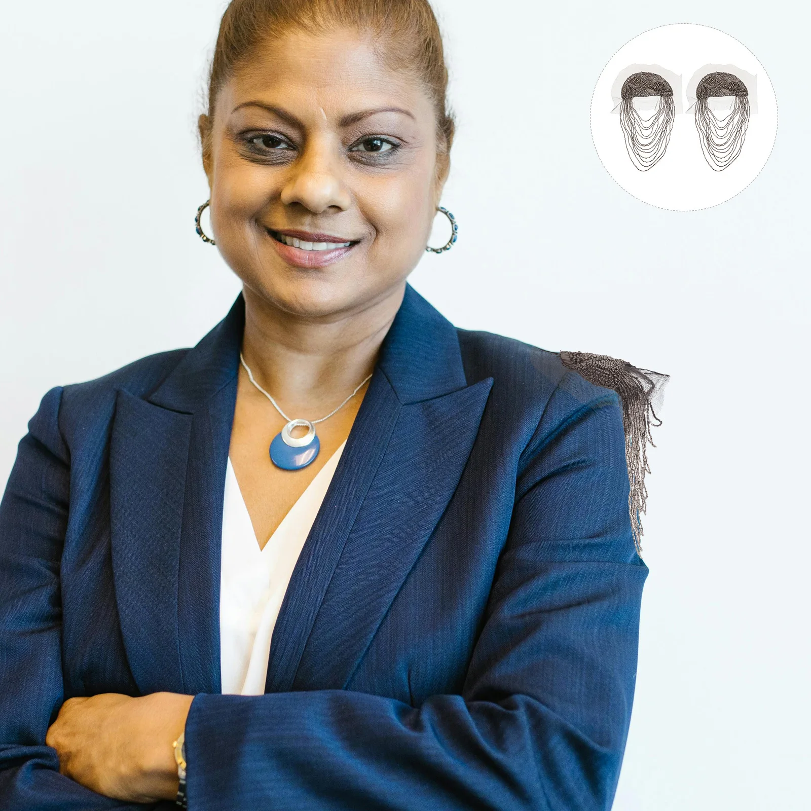 

2 шт. богемный значок с бахромой из бисера на плечо, эполеты, булавка для мужчин и женщин, аксессуары для официального костюма, мужская брошь-щит