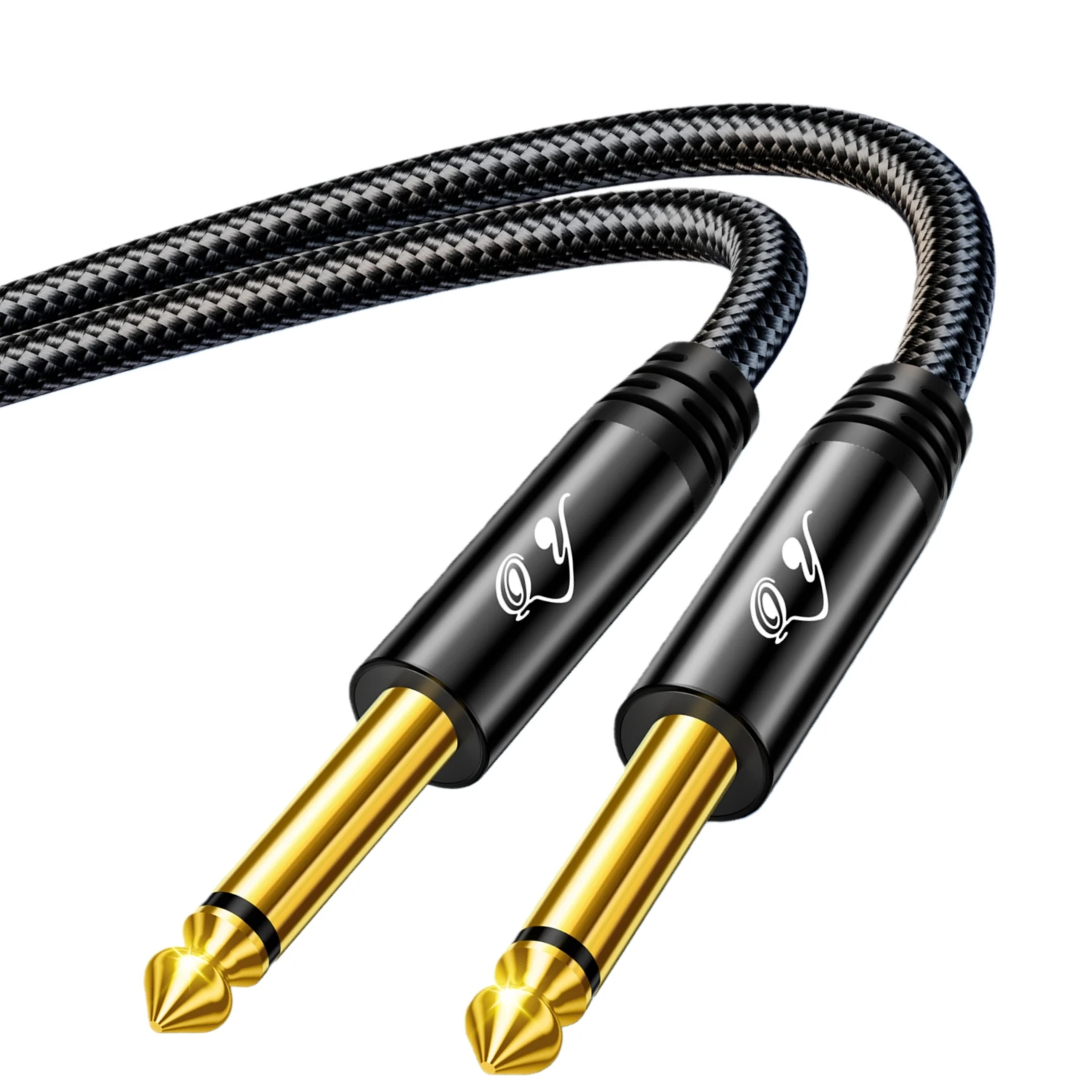 Image of 6,35 mm auf 6,35 mm Instrumentenkabel, hochwertiges 6,35 mm Mono-Stecker auf 1/4-Zoll-TS-Kabel, Gitarrenkabel/Instrumentenkabel