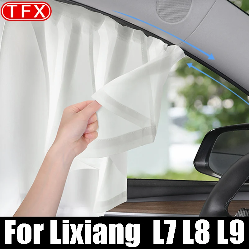 For Lixiang L7 L8 L9 Car Window Sunshade Track Sun Block Summer Side Window Heat Insulation Interior Privacy Auto Accessories