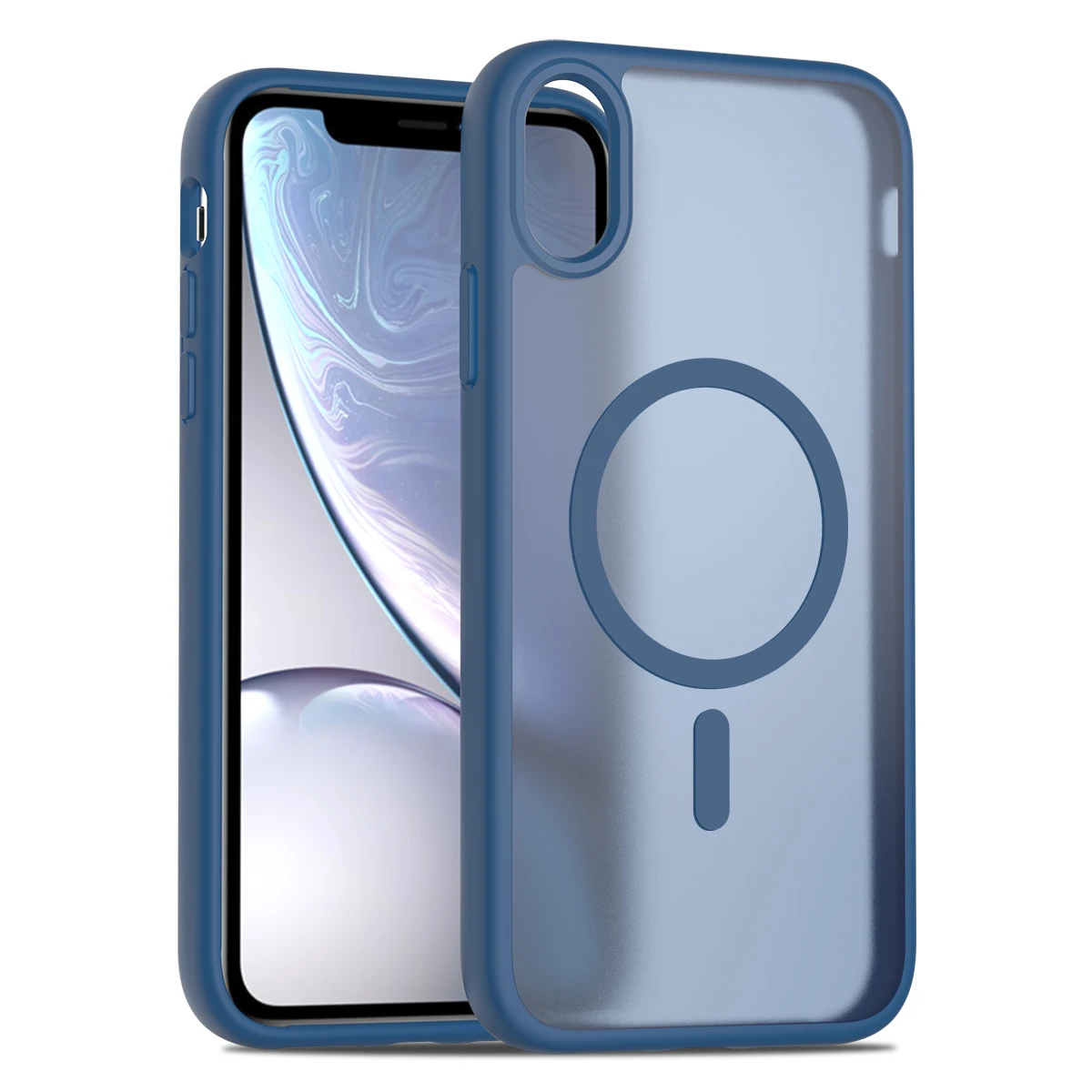 Für iPhone XR 6,1 Zoll, matte magnetische Hülle, kompatibel mit MagSafe, Fallschutz, schlanke, durchscheinende Abdeckung für iPhone 11 – Detail 1