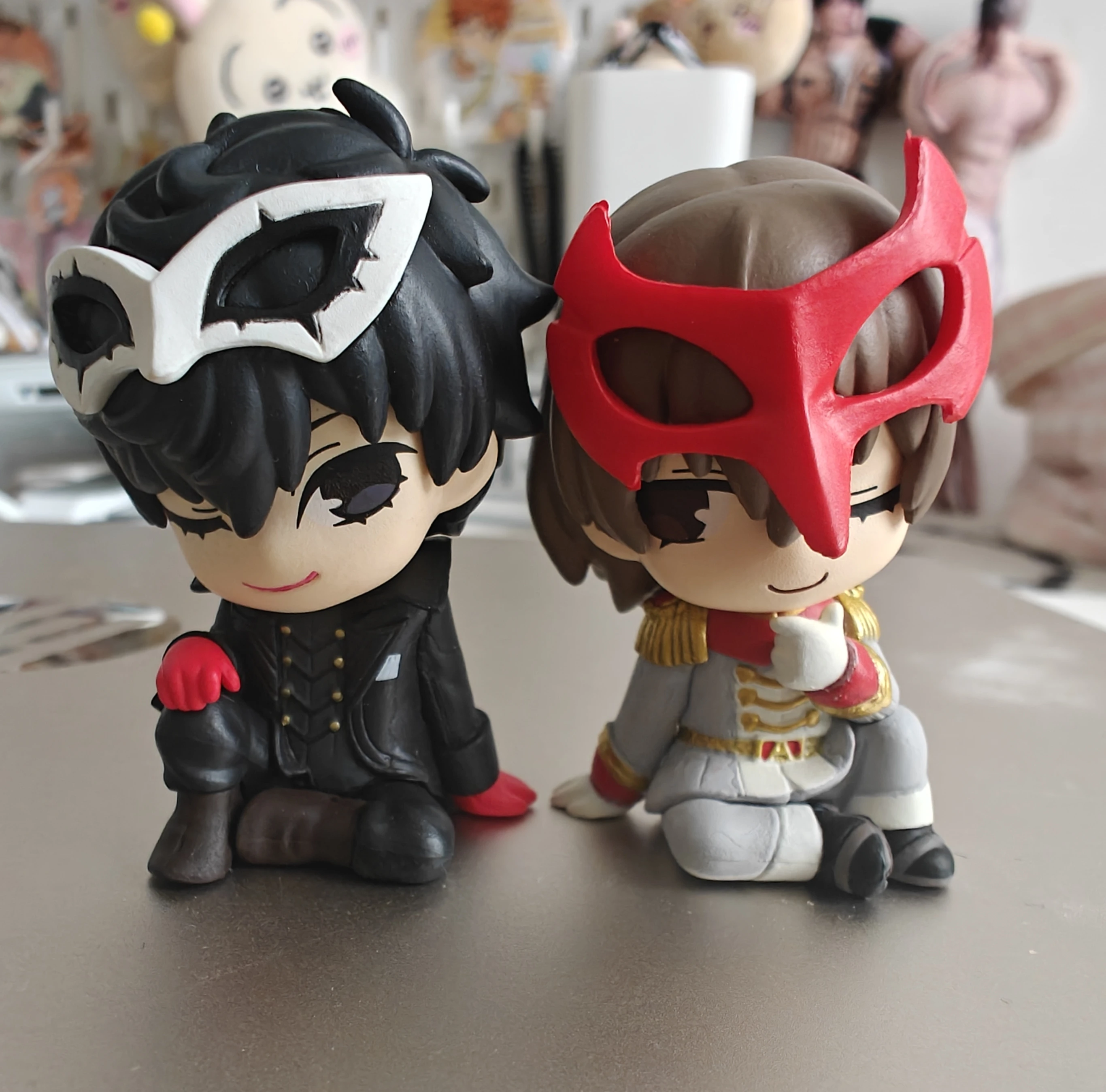 New Original Persona P5 Shoulder To Shoulder Akechi Goro Sakura Futaba Charm Collection Ornament Action Figure Model Toy Stock