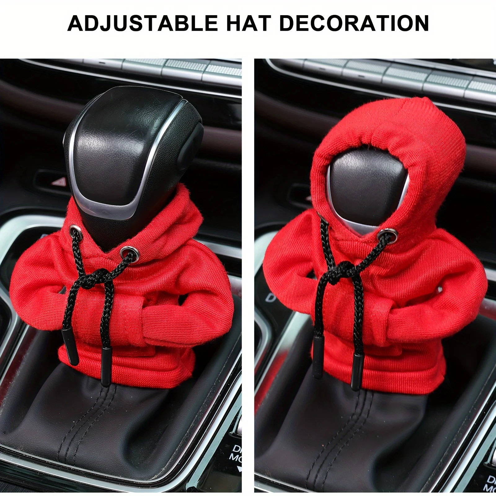 Universal Car Gear Shift Cover Hoodie, Fashionable Mini Hooded Sweatshirt For Auto Gear Stick Shifter