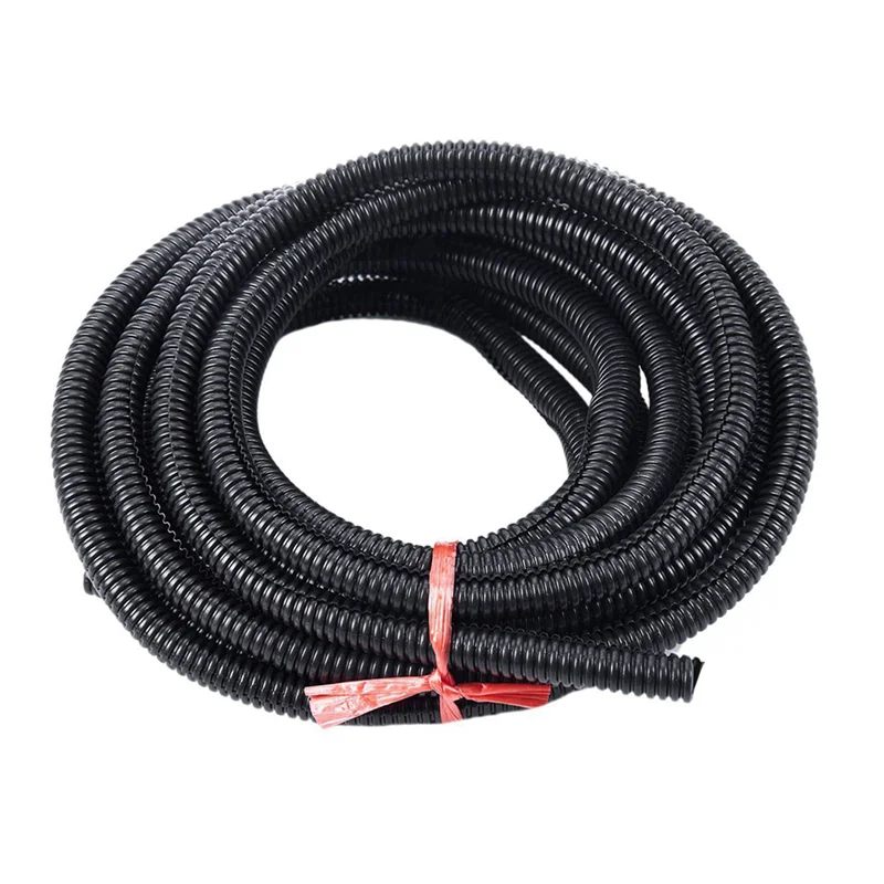 Tube en polyéthylène à Conduit de fil fendu de 20 pieds, Tube à manchon de couleur noire, diamètre intérieur de 10Mm, B03C-6Pcs