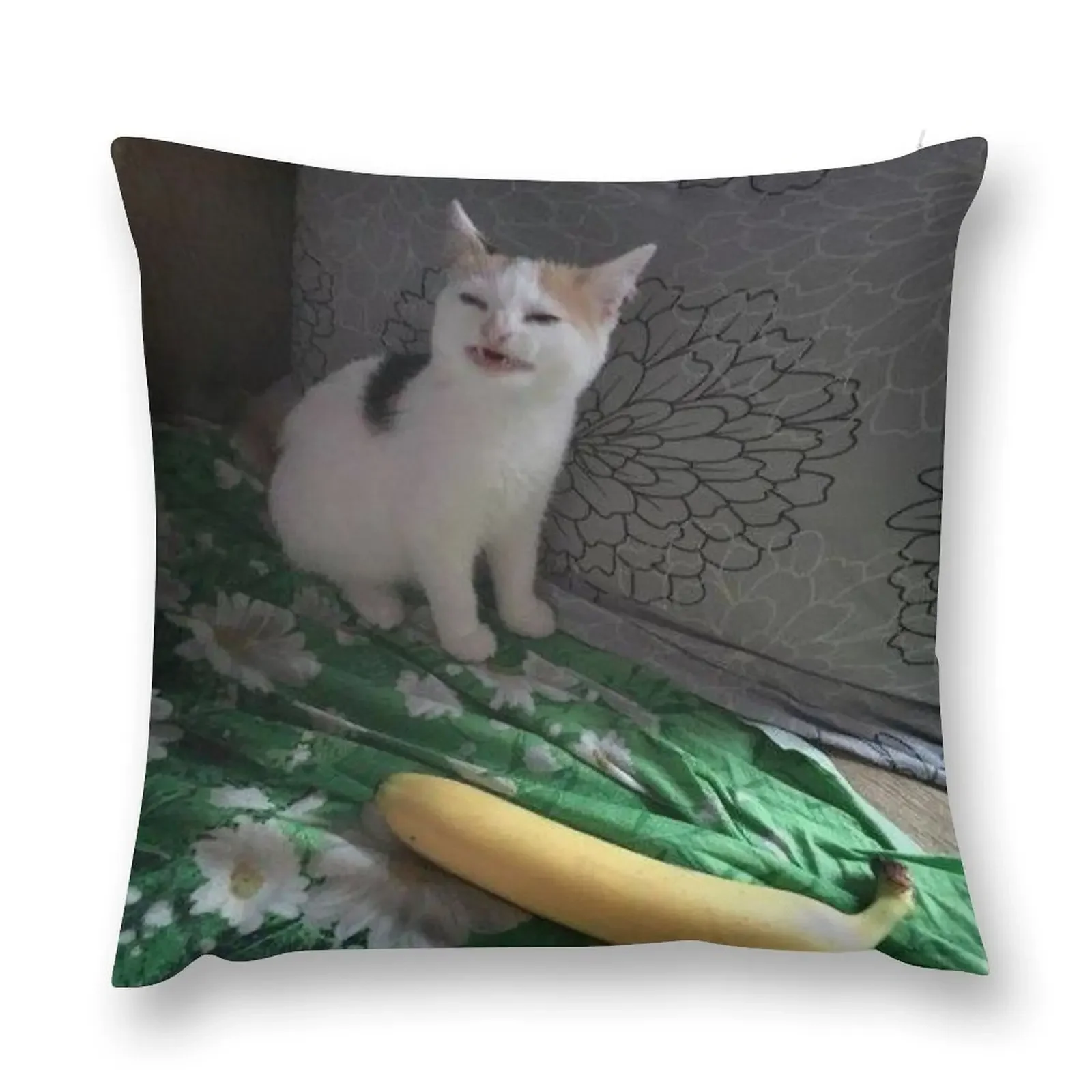 

Banana Cat Throw Pillow Christmas Covers Pillowcase Pillows Aesthetic bed pillows pillow